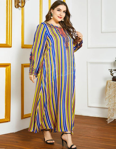 Multi Colored Maxi Dress For Women